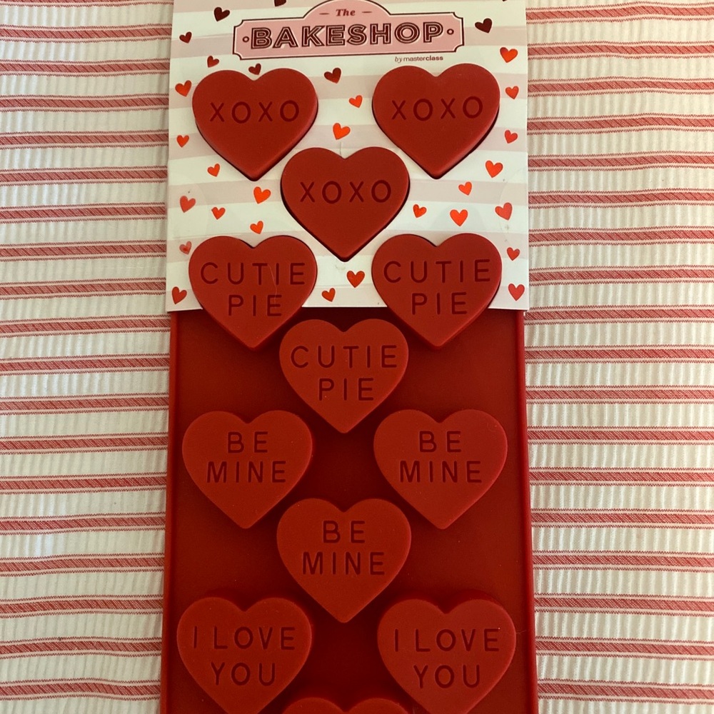 The Bake Shop Conversation Heart Silicone Molds Candy Cookies Valentines